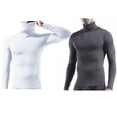 thumbnail image 4 of Minnieouse Ropa interior térmica masculina Compresión Ropa cómoda Manga larga Sólido Transpirable Camisas casuales ajustadas Invierno Ropa interior Gris SG, 4 of 6