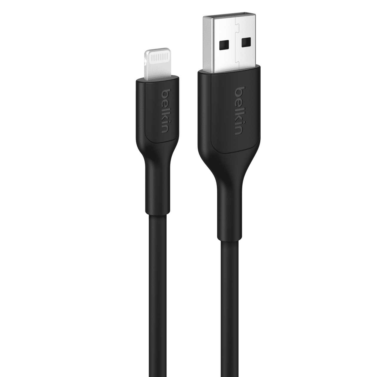 Belkin BoostCharge Eco USB-A to Lightning Cable (1M/3.3ft.) - Soft, Flexible Fast-Charging Cable, Lightning iPhone Charger Cord for iPhone 14 & Earlier Series, iPad 9th Gen, & AirPods - Black