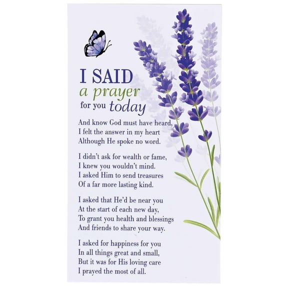 Dicksons Lavender Flower Butterfly - I Said A Prayer for You, Purple/White 5 x 2.75 Inch Vinyl Refrigerator Magnet
