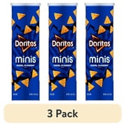 (3 pack) Doritos Minis Tortilla Chips Cool Ranch Flavored, 5.125 oz, Canister