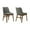Charcoal, variant on Azalea Charcoal Fabric and Walnut Wood Dining Side Chairs - Set of 2