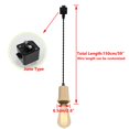 thumbnail image 2 of KAYYELAMP J-Type Total Length 59in Track Pendant Light E26 Wooden Base Vintage Design for DIY Kitchen Sink Living Room(No Bulb, Track), 2 of 7