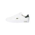 thumbnail image 2 of Lacoste Powercourt 2.0 124 3 SMA Leather Trainers, White, 2 of 9