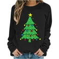 thumbnail image 5 of Taylonsss Chandail en Molleton de Noël à Col Rond pour Femmes Manches Longues Chandail Décontracté pour Hiver et Printemps Usage Quotidien, 5 of 5