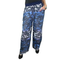 Mogul Womens Harem Pants Blue Printed Long Stylish Boho Palazzo Pant