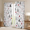 thumbnail image 2 of jejeloiu Gray Christmas Reindeer Blackout Curtains Set of 2 (38x54 Each),Cartoon Xmas Tree Curtains and Drapes,Happy New Year Living Room Curtains For Girl Boy,Super Cozy Room Decor, 2 of 6