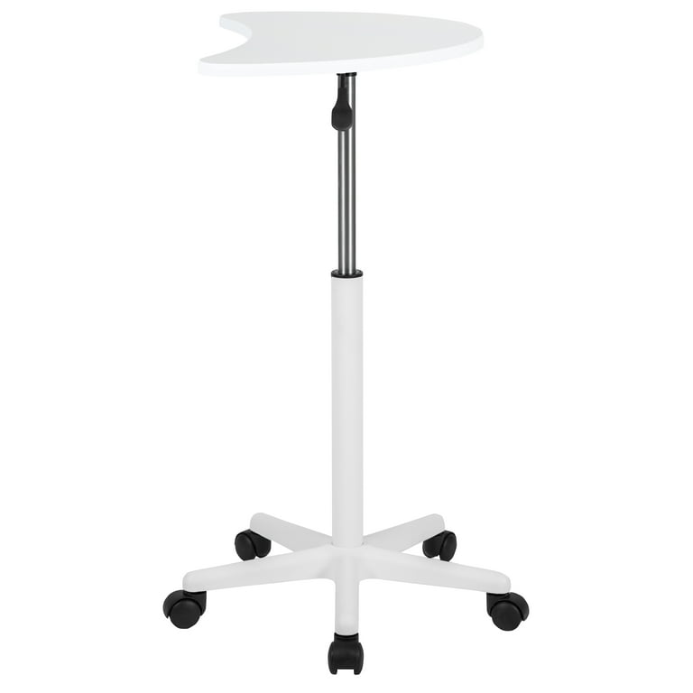 Free Shipping Flash Furniture White Sit to Stand Mobile Laptop Computer Desk Walmart