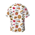 thumbnail image 2 of Fotbe Fast Food print Short Sleeve Button Down Shirts for Men Casual Summer Beach Wrinkle Free Shirt-4X-Large, 2 of 7