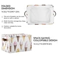 thumbnail image 2 of Yayeee Canvas Storage Basket with Handles for Shelves Fabric Bins Closet Organizer, Ice Cream Pattern, 2 of 8
