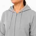 thumbnail image 3 of Women's 2-Piece Fleece-Lined Full Zip Oversize Loose Fit Hoodie & Jogger Track Set, 3 of 7