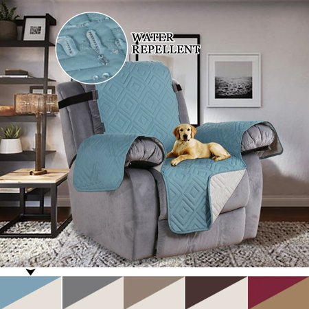 Reversible Water Resistant Slipcover Furniture Protector - 22  Blue