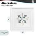 thumbnail image 4 of Stupell Industries Eclectic Seashell & Leaf Symmetry White Framed Print Under Glass, 16 x 16, by Beth Adoette, 4 of 8