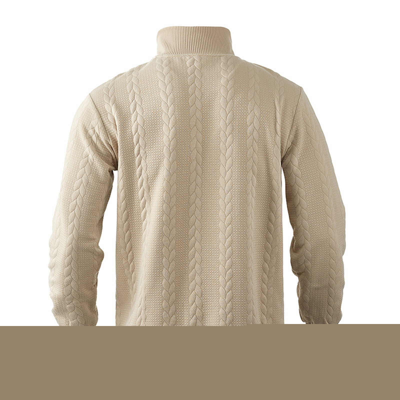 thumbnail image 4 of pstuiky Camisas de manga larga abrigadas para hombre, Sudadera informal de manga larga con cuello alto y cremallera de color liso para hombre camisetas de hombre xxxl, 4 of 7