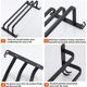 thumbnail image 2 of Toallero de pared de 3 barras para baño, toallero de aluminio de 50cm, estante para toallas de baño montado en la pared (negro), 2 of 5