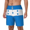 thumbnail image 5 of Mens Honduran Flag 2 in 1 Quick Dry Swim Trunks with Compression Liner Beach Shorts, 5 of 6