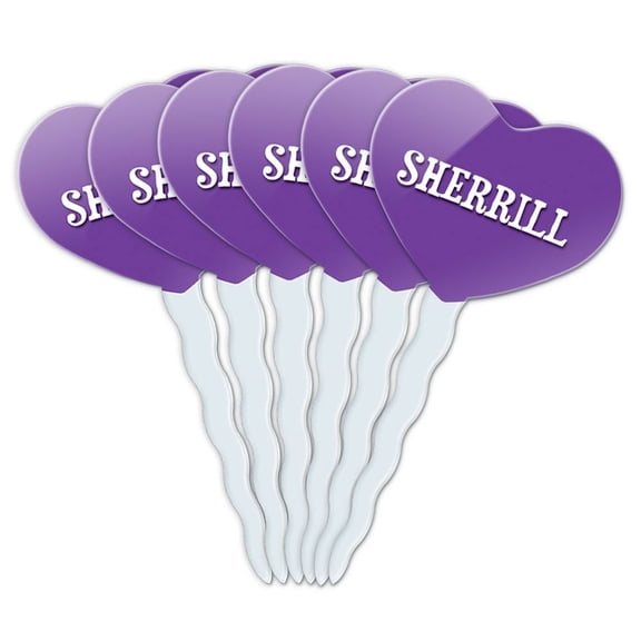 Sherrill Heart Love Cupcake Picks Toppers - Set of 6