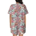 thumbnail image 3 of Kdxio Cartoon Hearts Print Pajamas Sets for Women Short-Sleeved Pjs with Lounge Shorts Two Piece Sleepwear S-4XL, 3 of 9