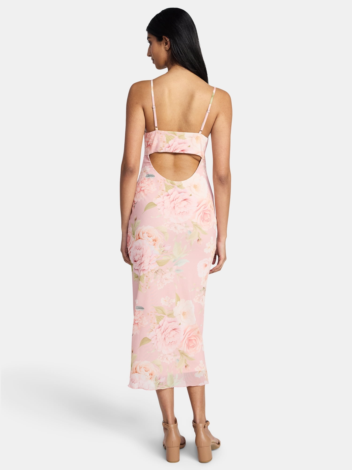 Madden NYC Women’s Floral Mesh Midi Dress, Sizes XXS-XXL