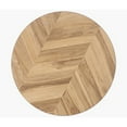 thumbnail image 4 of Barara King Wooden Coffee Table, 2-Tier Round Central Cocktail Table with Shelves,Natural, 4 of 5