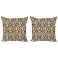 thumbnail image 1 of Ambesonne Dog Lover Throw Pillow Cover 2 Pack, Hipster Bulldog Pug, 20", Multicolor, 1 of 2