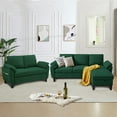 thumbnail image 3 of Soscana Living Room Furniture 2 Piece Set,Sectional Sofa Couch with Storage Ottoman and Double Seater Loveseat,Green, 3 of 9