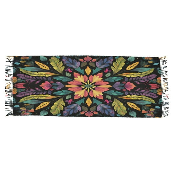 BZSMCE Women Scarf Fashion Botany Pattern Simple Pattern Soft Warm Long Large Scarves