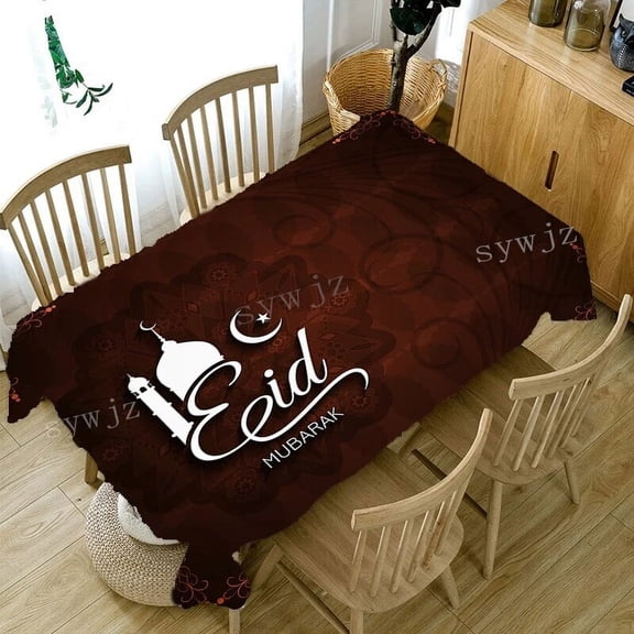 Restaurant Kitchen Rectangular Tablecloth Table Decorations Ramadan Festival Home Muslim Islamic Festival Party Decorations