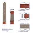thumbnail image 3 of Correa Para Reloj Klokker Strap Banda Piel Lisa Color Coñac de 22mm, 3 of 4