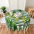thumbnail image 4 of Tropical Palm Leaf Tablecloth Round 60 Inch Watercolor Palm Frond Tablecloth Waterproof Green Banana Leaf Table Cloth Kitchen Table Cloth Cover for Party Holiday Dinning Tabletop Home Decor, 4 of 6