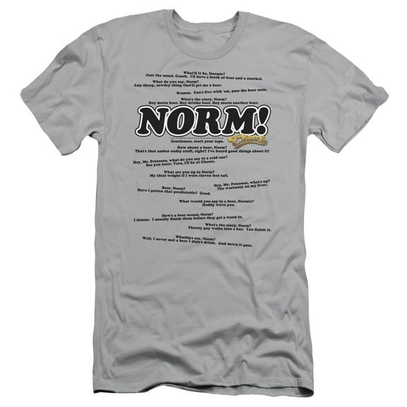Cheers Men's Normisms Slim Fit T-shirt Medium Silver