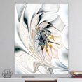 thumbnail image 1 of DesignArt White Stained Glass Floral Art Large Wall Clock, 1 of 4