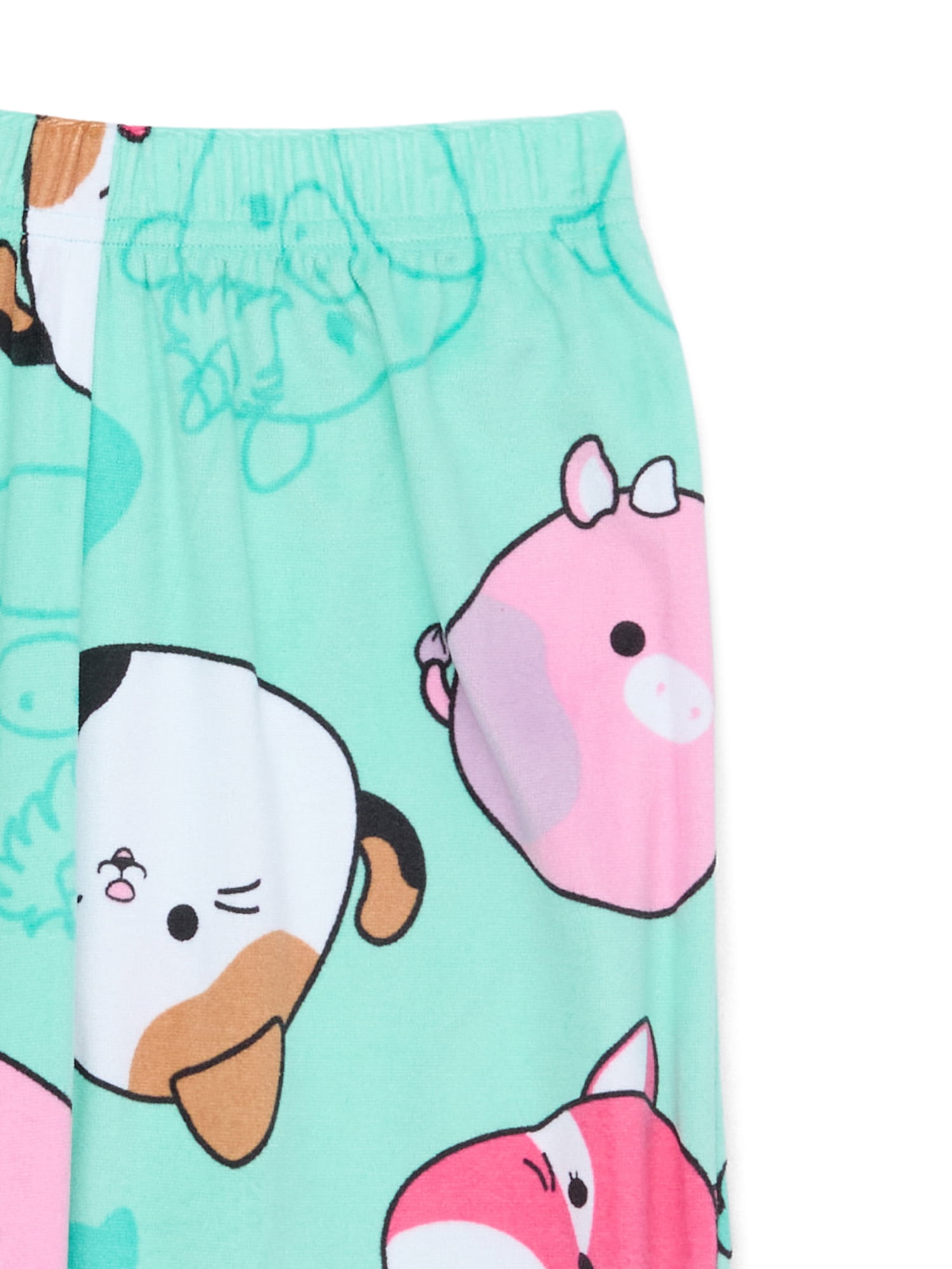 Squishmallows Girls Long Sleeve Top and Pants Pajama Set, 2-Piece, Sizes 6-12