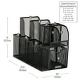 thumbnail image 6 of Mind Reader Countertop Organizer, Office Breakroom or Desktop Storage, 10-Compartment Caddy, Metal, Black, 6 of 10