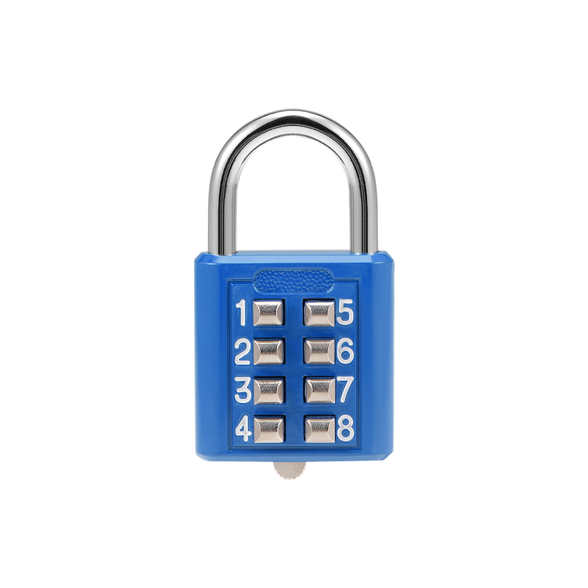 8-Digit Combination Padlock Push Button Locks for Locker Cabinet Blue
