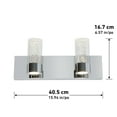 thumbnail image 5 of Artika Ratio Modern LED 2-Light Wall Sconce Light Fixture Chrome, 5 of 5