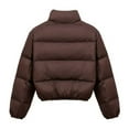thumbnail image 4 of Niaviben Quilted Jackets for Women Cropped Puffer Jacket Women Cold Weather Coats for Women Winter Coats Women Puffer Jacket Women's Jacket Winter Jacket Coffee L, 4 of 9