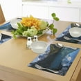 thumbnail image 4 of Ambesonne Winter Place Mats Set of 4, Snowy Frozen Mountain, Standard Size, Blue White Green, 4 of 6