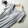 thumbnail image 4 of Women Short Sleeve Built-in Bra Padded Long Nightdress Sleepwear Pajamas Nightgown, 4 of 8