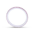thumbnail image 3 of AFFY Simulated Pink Tourmaline Full Eternity Band Ring 14k White Gold Over Sterling Silver-10, 3 of 6