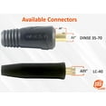 thumbnail image 2 of 300 Amp Welding Lead Extension - Dinse 35-70 Male/Female Connector - #1 AWG cable (25 FEET), 2 of 5