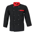 thumbnail image 2 of Hombres Mujeres Chaqueta Chaqueta de Panadero Ropa para Restaurante Catering Chef , L Sunnimix Uniforme de la chaqueta del chef, 2 of 8