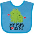 thumbnail image 3 of Inktastic My Papa Loves Me Boys Frog Boys Baby Bib, 3 of 4