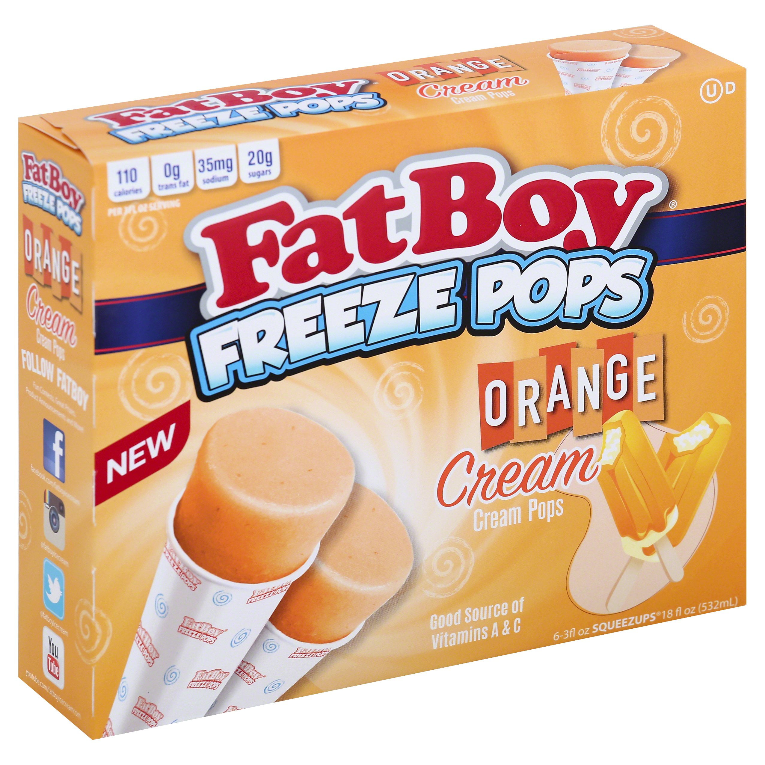 Fatboy Freeze Pop Orange Cream 6pk