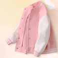 thumbnail image 6 of WOYY Toddler Boys Baseball Jacket Color Block Sweatshirt Casual Bomber Jacket, Sizes 4-5T, 6 of 8