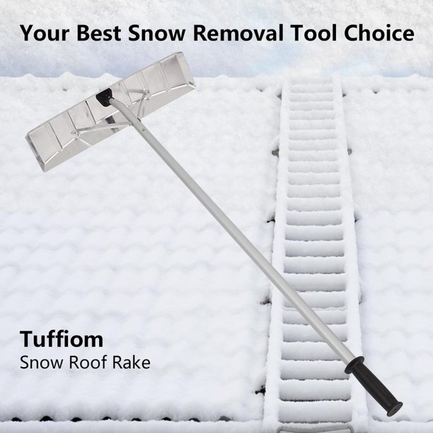 UBesGoo Roof Rake Snow Removal Tool Lightweight Extendable for Clearing