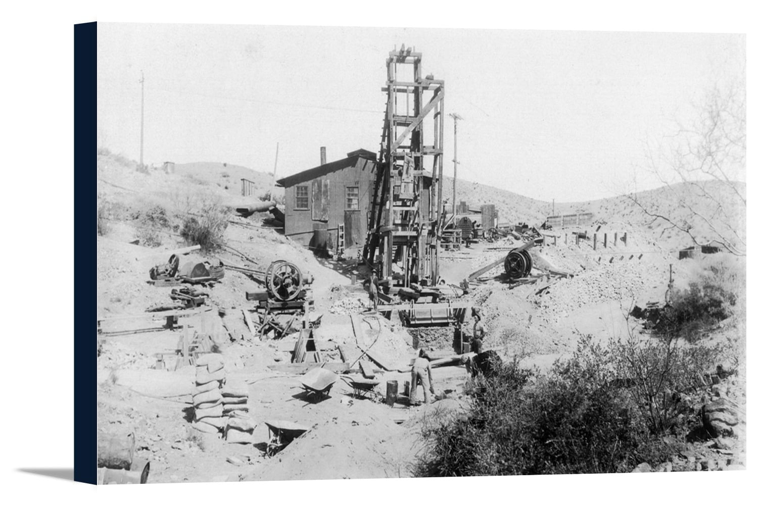 Lordsburg, New Mexico View of Miners Working at Mine (18x10.5 Gallery