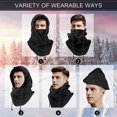 thumbnail image 7 of MMTX Balaclava Winter Face Mask Men Women Fleece Balaclava Ski Mask Windproof Motorcycle Masks Neck Warmer Balaclava Face Hood for Bicycle Snowboard Outdoor Sports Unisex (Black), 7 of 7