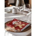 thumbnail image 6 of Gingerbread Christmas Cloth Napkins Set of 8 Reusable Dinner Napkins, Xmas Balls Branches Red Cocktail Napkin Washable Table Napkins for Wedding/Holiday Party/Baby Shower 20"x20", 6 of 7