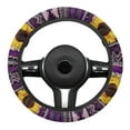 thumbnail image 2 of Yuyamidu Southwest Aztec Steering Wheel Cover Sunflower Automotive Steering Wrap Accessories for Most Vehilces Warm Steering Wheel Protector, Purple, 2 of 7