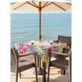 thumbnail image 2 of Outdoor Tablecloth with Umbrella Hole and Zipper, Easter Flowers Square Table Cloth 54x54 Inch Waterproof Tablecloth, Eggs Spring Floral Rustic Vintage Picnic Table Cover for Patio Camping, 2 of 7